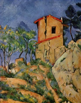  pared Pintura Art%C3%ADstica - La casa de las paredes agrietadas Paul Cezanne